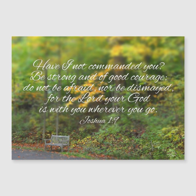 Joshua 1:9 Bible Verse Christian Scripture (Front)