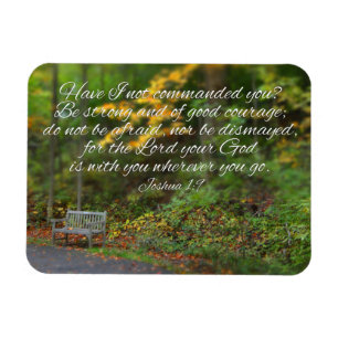 Joshua 1:9 Bible Verse Christian Scripture Magnet