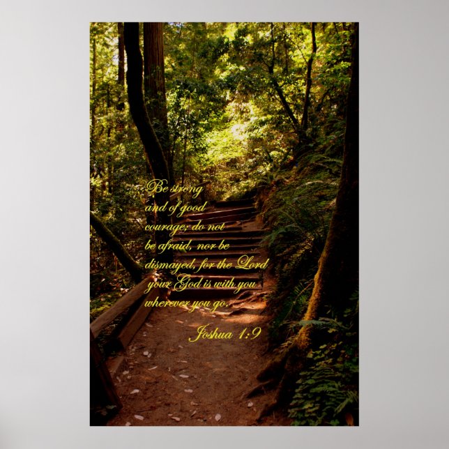 Joshua 1:9 Do not be afraid Poster (Front)