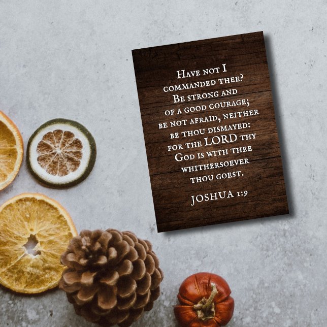 Joshua 1:9 Inspirational Bible Verse Card  (Creator Uploaded)