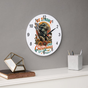 Joshua 1:9 large clock