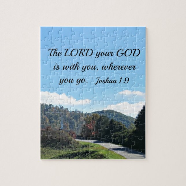 Joshua 1:9 The Lord your God is with you Jigsaw Puzzle (Vertical)