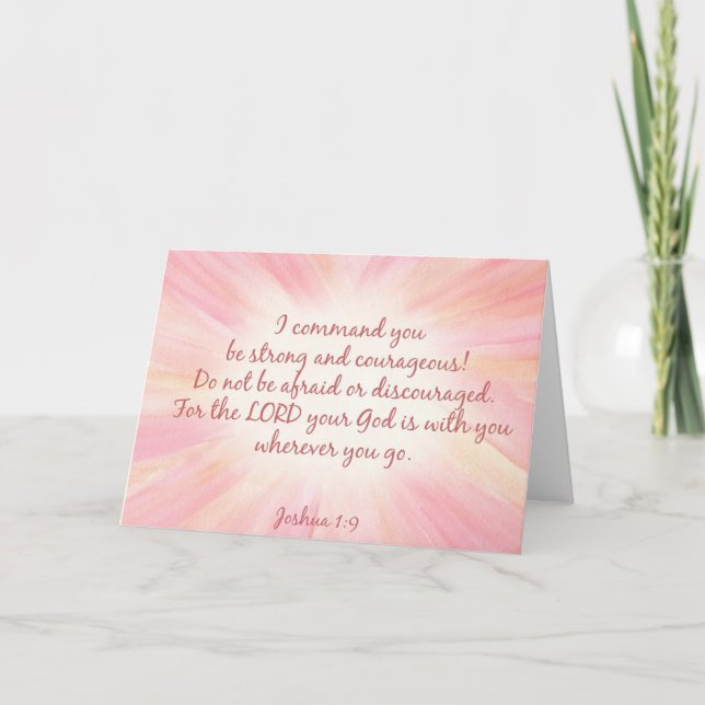 Joshua 1:9 Watercolor Starburst Card (Front)