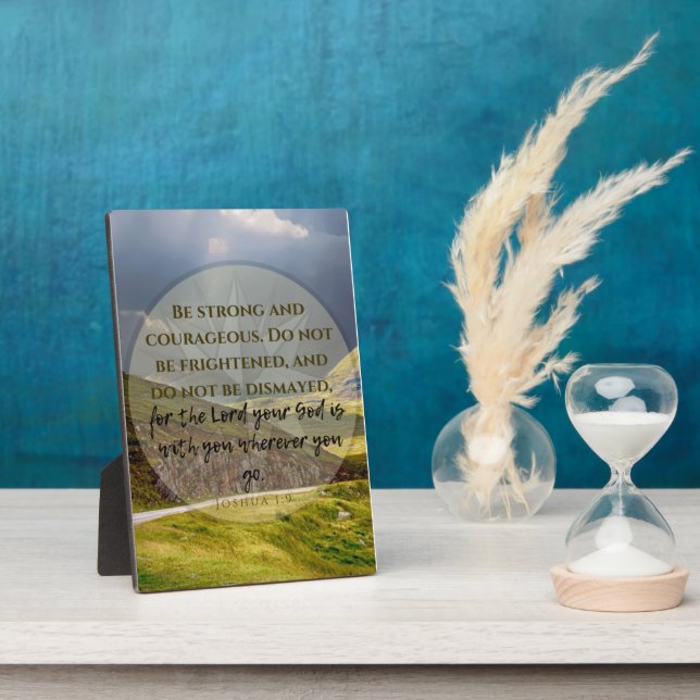 Joshua 1:9 With you wherever you go plaque (Side)