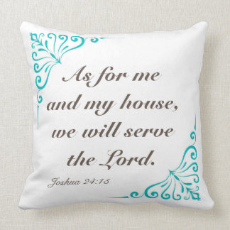 Joshua 24:15 20 x 20 reversible square pillow