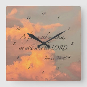 Joshua 24:15 As for me and…Acrylic Wall Clock