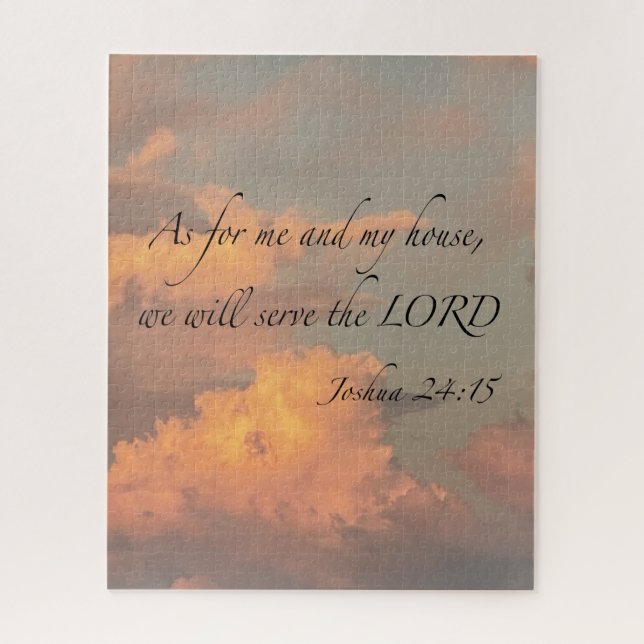 Joshua 24:15 As for me and…Jigsaw Puzzle (Vertical)