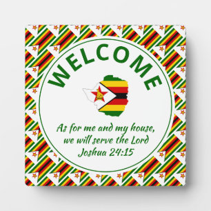 Joshua 24:15 As For Me And My House ZIMBABWE Plaque