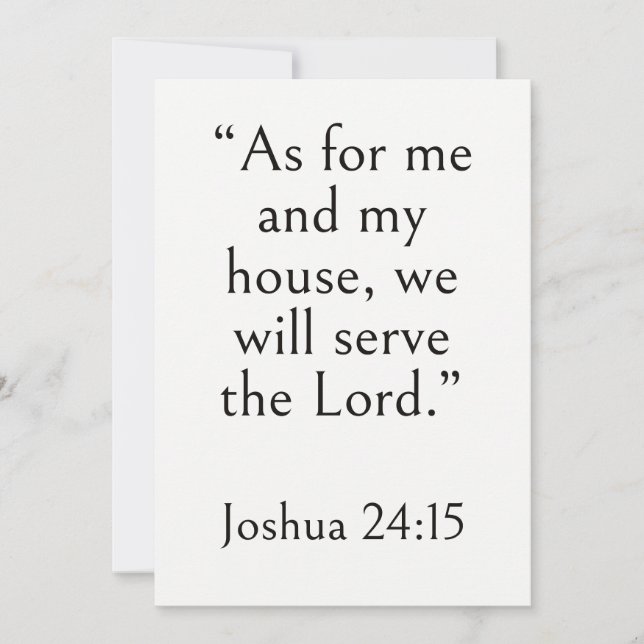 Joshua 24:15 Bible Verse, Encouraging Scripture Card (Front)