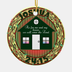 Joshua 24:15 CHRISTMAS ORNAMENT - SERVE LORD
