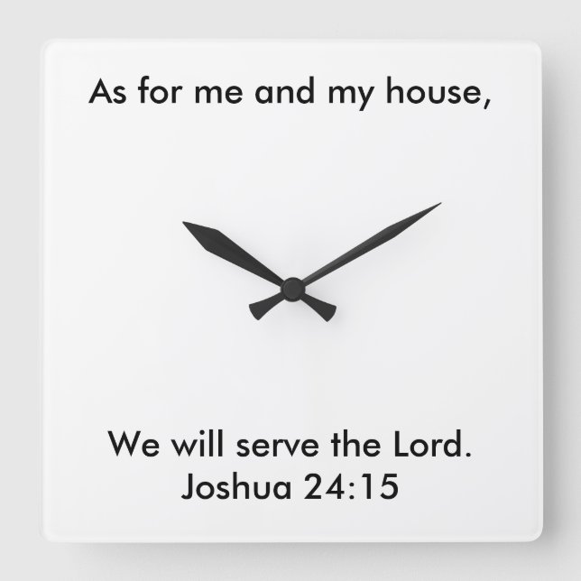 Joshua 24:15 Clock (Front)