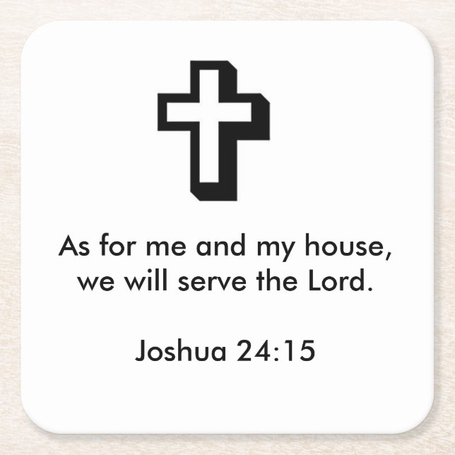 Joshua 24:15 Coaster (Front)