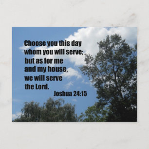 Joshua 24:15 postcard