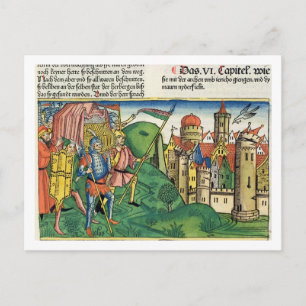 Joshua 6 4-21 The Fall of Jericho, from the 'Nurem Postcard