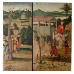 Joshua at the Walls of Jericho Ceramic Tile