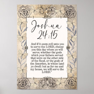 Joshua Bible Verse WallArt Poster