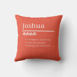 Joshua, Boy Personalised Name Definition Cushion