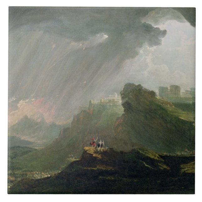 Joshua Commanding the Sun to Stand Still Upon Gibe Ceramic Tile (Front)