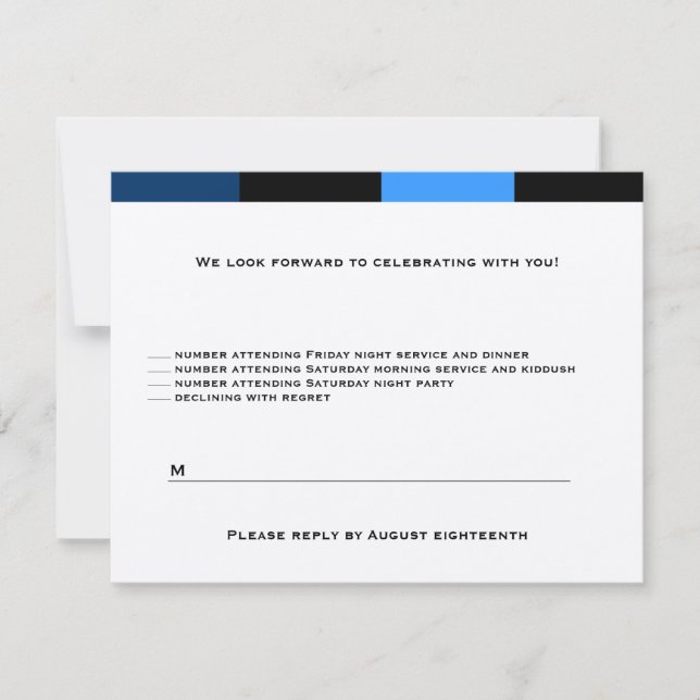 Joshua Isaac 3 Events Reply Card (Front)