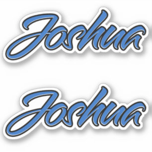 Joshua name blue sticker Sticker Sticker Sticker