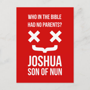 Joshua Son of Nun Christian Humour Postcard
