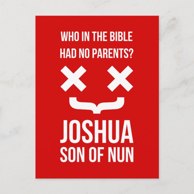 Joshua Son of Nun Christian Humour Postcard (Front)