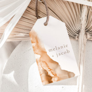 Joshua Tree Bohemian Neutral Bride + Groom Favour Gift Tags