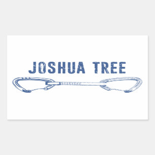 Joshua Tree California Climbing Quickdraw Rectangular Sticker