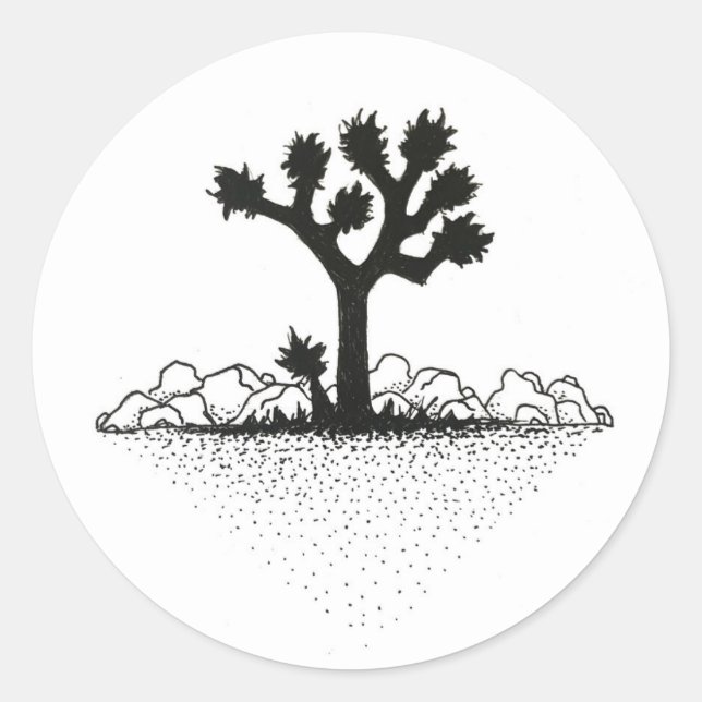 Joshua Tree Classic Round Sticker (Front)