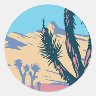 Joshua tree classic round sticker