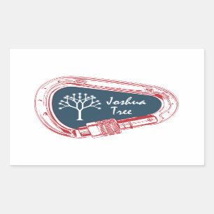Joshua Tree Climbing Carabiner Rectangular Sticker