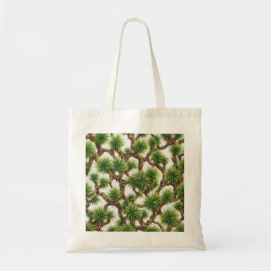 Joshua Tree Desert Botanical Green Yucca Pattern Tote Bag