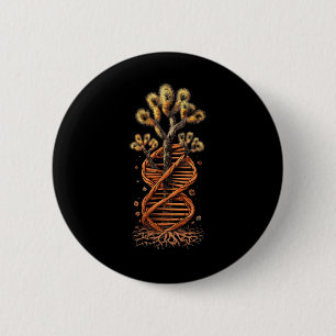 Joshua Tree Dna Nature Art Lover Wildlife Hiking O 6 Cm Round Badge