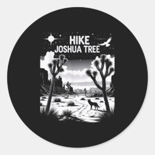 Joshua Tree Hiking Classic Round Sticker