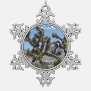 Joshua Tree in California Snowflake Pewter Christmas Ornament