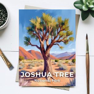 Joshua Tree National Park California Travel Art Postcard