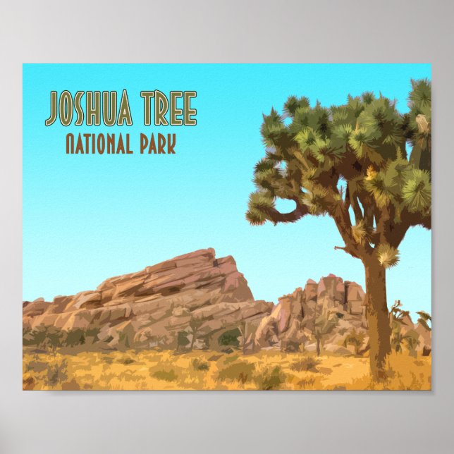 Joshua Tree National Park California Vintage Poster (Front)