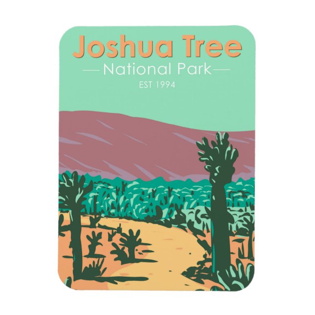 Joshua Tree National Park Cholla Cactus Garden Magnet (Vertical)