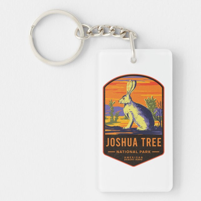 Joshua Tree National Park Hare Key Ring (Front)