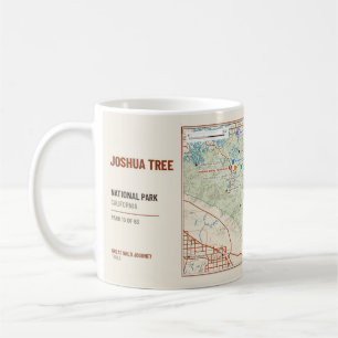 Joshua Tree National Park Hiking Trail Map Mug