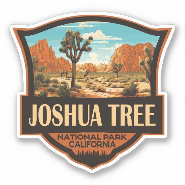 Joshua Tree National Park Illustration Retro (Front)