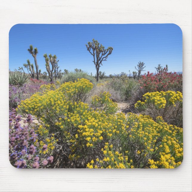 Joshua Tree National Park In Bloom Mouse Pad (Front)