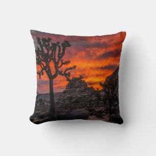 Joshua Tree National Park Red Sunset Cushion