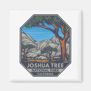 Joshua Tree National Park Retro Emblem Magnet