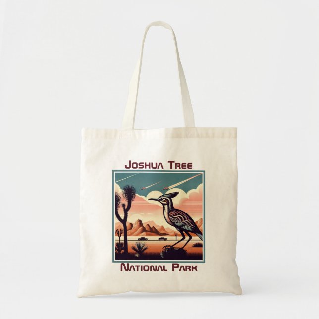 Joshua Tree National Park Retro Souvenir Gift Tote Bag (Front)