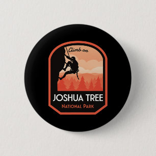 Joshua Tree National Park Rock Climbing 6 Cm Round Badge