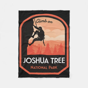 Joshua Tree National Park Rock Climbing  Fleece Blanket
