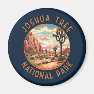 Joshua Tree National Park Sunset Retro Distressed Magnet