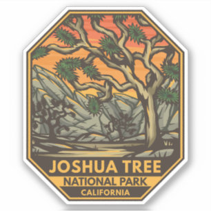 Joshua Tree National Park Sunset Retro Emblem