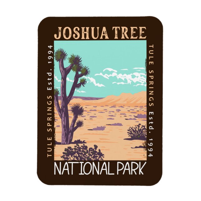 Joshua Tree National Park Tule Springs Distressed  Magnet (Vertical)